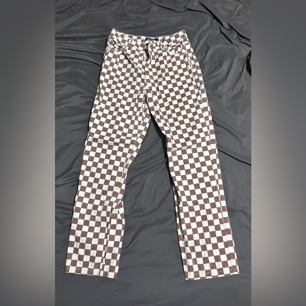 Checkered Skinny Jeans